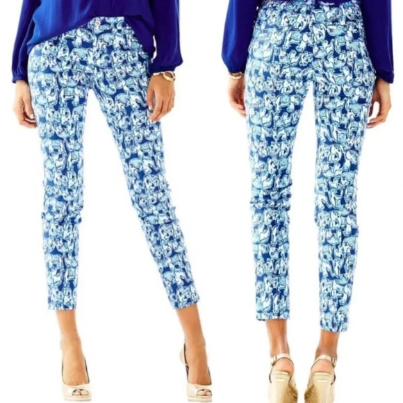 NEW Lilly Pulitzer Kelley Skinny Pant in "Get Trunky" - Picture 1 of 6